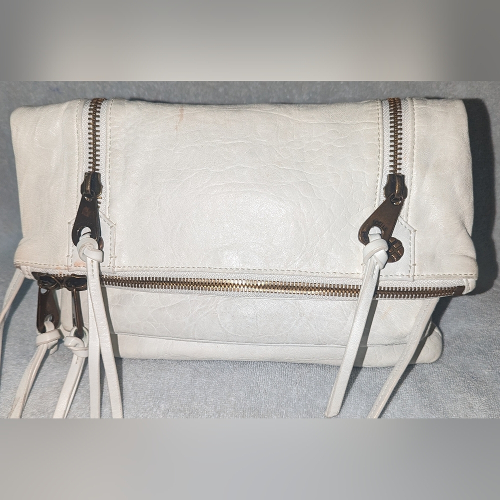 Joelle Hawkens white foldover crossbody/clutch bag
